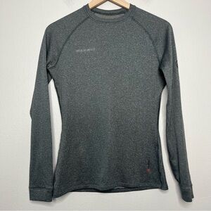 Mammut Women Shirt XS Klamath Longsleeve Polartec Graphite Melange‎ Gray Outdoor